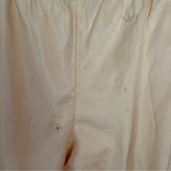 Vtg Y2K Adidas Gold Satin Track Pants Joggers Sz Medium Ankle Zip - Picture 12 of 15